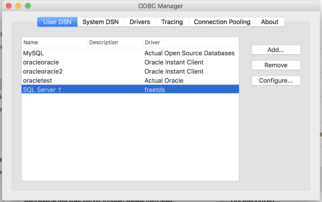 best odbc driver for mac